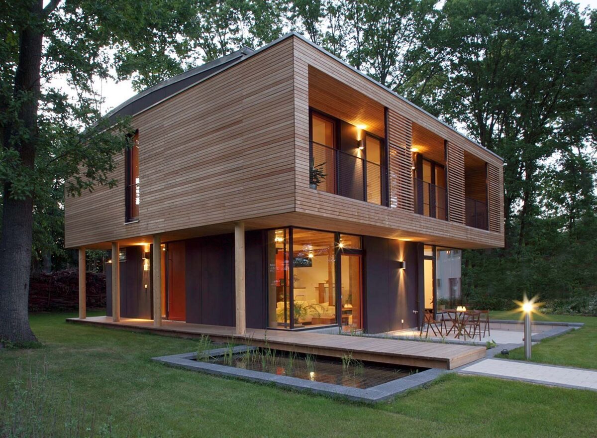 casa de madeira de design moderno